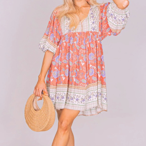 ShopEvelynne Dresses & Skirts - 15 BOHO TUNIC DRESS